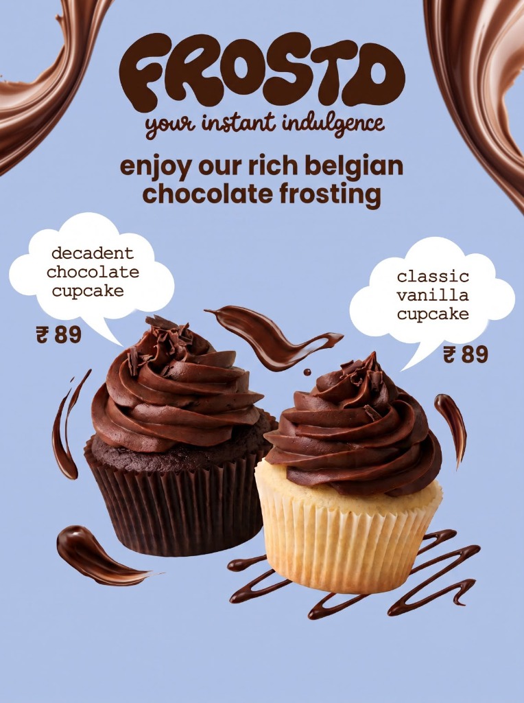 FrostD chocolate and vanilla cupcakes